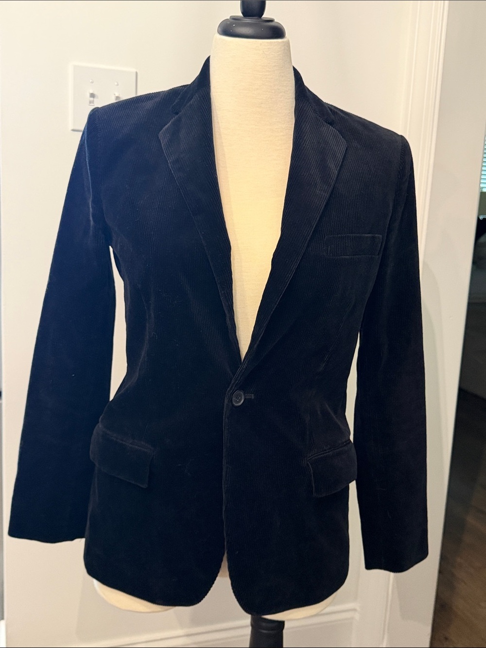Ralph Lauren Black velvet ribbed Women's Blazer size 8